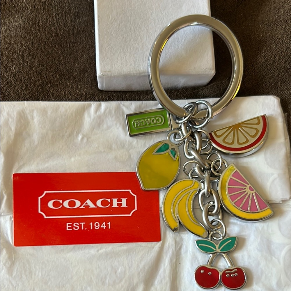 Rare Vintage Coach Fruit Charm Keychain / Purse charm /FOB